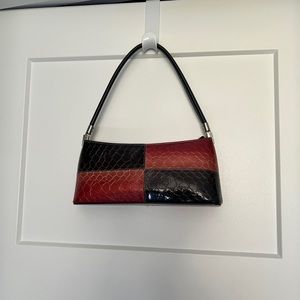 Red and Black Pleather Purse